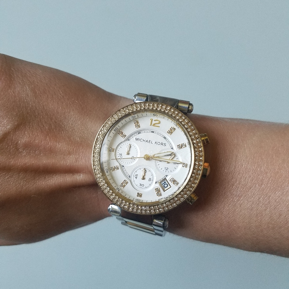 MICHAEL KORS | Parker Quartz Silver Dial Watch